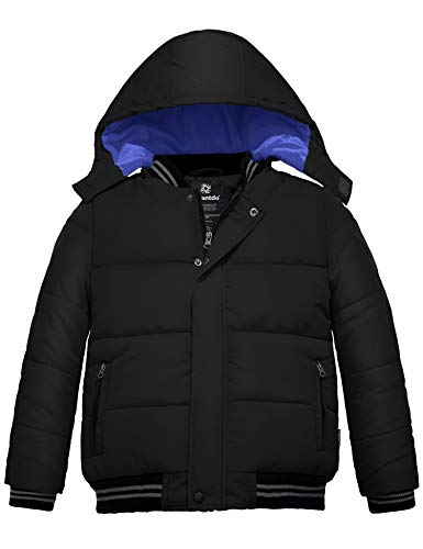 Padded Boys Winter Coat Waterproof Puffer Jacket with Detachable Hood by Wantdo