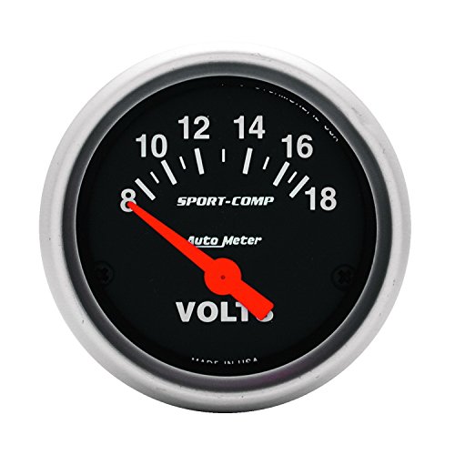 Electric Voltmeter Gauge Auto Metre 3391 SportComp 23125 in