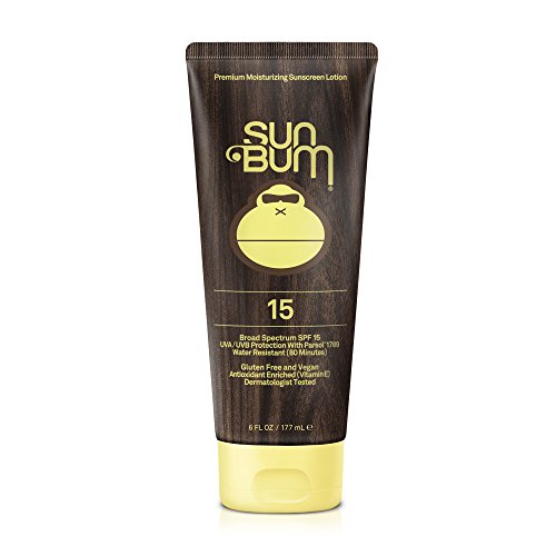 Lotion from Sun Bum with moisturising sunscreen and an SPF of 15 Tube 1 Count Hypoallergenic Paraben Free Gluten Free Vegan BroadSpectrum UVAUVB Protection