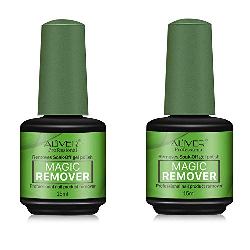 Aliver Gel Nail Polish Remover 2 Pack Remove Gel Nail Polish Within 35 Minutes  Quick  Easy Polish Remover  No Need for Foil Soaking or Wrapping 05 Fl Oz