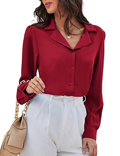 GRACE KARIN Women39s Button Down Shirts Casual Short Sleeve Business Work Blouse Tops V Neck