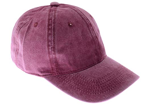 AnnaKaci Men Women Baseball Cap Vintage Washed Denim Distressed Hats Twill Adjustable Trucke Dad Hat