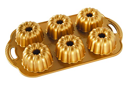 Gold Bundtlette Pan by Nordic Ware for Their Anniversary One Size