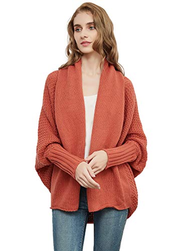 AnnaKaci Women39s Batwing Sleeve Knit Wrap Sweater Oversized Open Front Kimono Cardigan Outwear