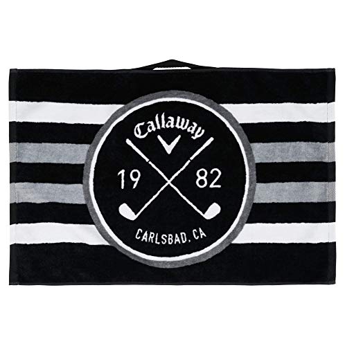 Callaway Golf 16X24 Cart Towel  BlackWhiteCharcoal