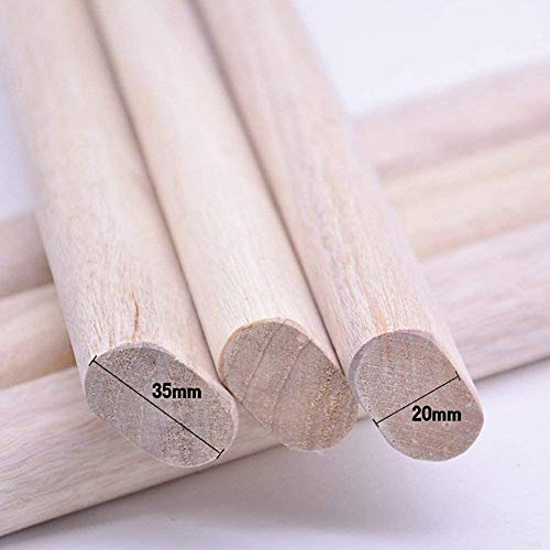 Btibpse Wooden Round Closet Rod Polished Wood Wardrobe Closet Rod 31L08D