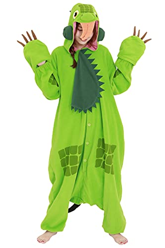 SAZAC Green Iguana Kigurumi  Onesie Jumpsuit Halloween Costume