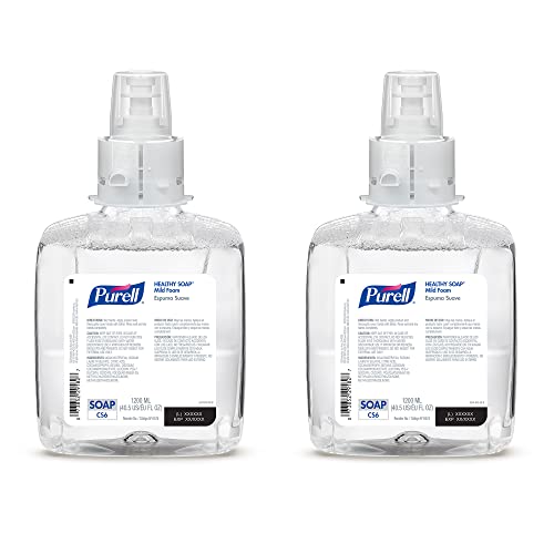 PURELL Brand HEALTHY SOAP Mild Foam 1200 mL refill for PURELL CS6 TouchFree Hand Soap Dispenser Pack of 2  657402