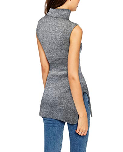 Womens Sleeveless Turtleneck Tunic Sweater by Hybrid  Co