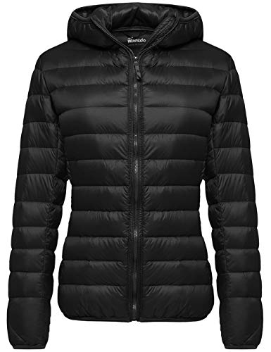 Wantdo Women39s Hooded Packable Ultra Light Weight Short Down Jacket