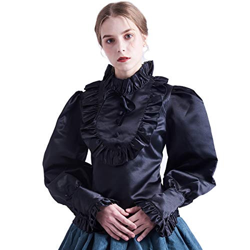 BLESSUME Vintage Lolita Women Blouse Medieval Victorian Top