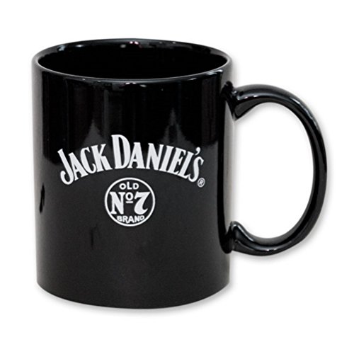 Coffee Cup 8 oz Black Stoneware Jack Daniels Old No 7 Brand