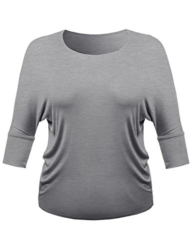 Women39s Round Neck Shoulder Raglan Short Sleeve Plus Size Top