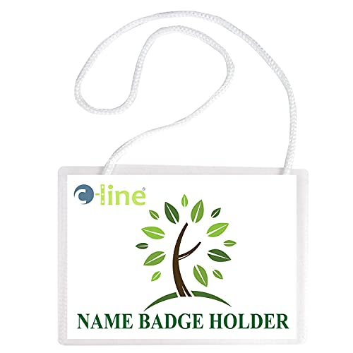 Protect your COVID19 vaccination card with a CLine biodegradable name badge holder kit 97043 complete with 50 name badges that measure 4 by 3 inches