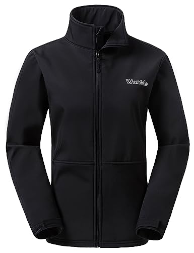 Womens Soft Shell Jacket by Wantdo Ultralight SpringFall Fleece Jacket with Windproof Outer Shell for Running