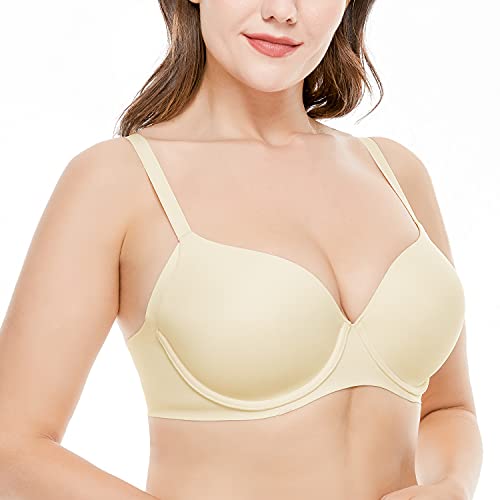 Wingslove Women39s Full Coverage Bra Smooth TShirt Plus Size Push Up Bra Underwire Lightly Padded Bra No Side Effects