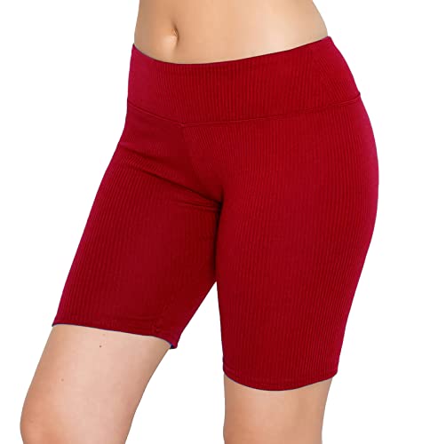 ALWAYS Women39s Ribbed Yoga Shorts  Premium Soft High Waist Rib Knit Short Pants