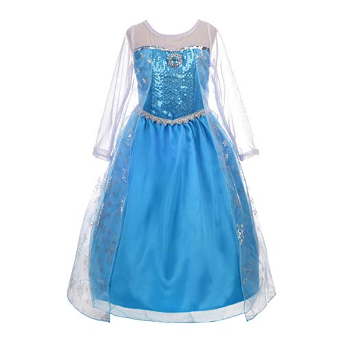 Dressy Daisy Girls39 Ice Princess Dress Costume Birthday Halloween Christmas Fancy Party Outfit Size 212