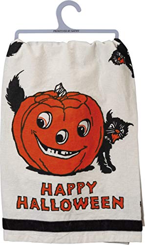 Primitives by Kathy RetroInspired Throw Pillow 1 Count Pack of 1 Happy Halloween