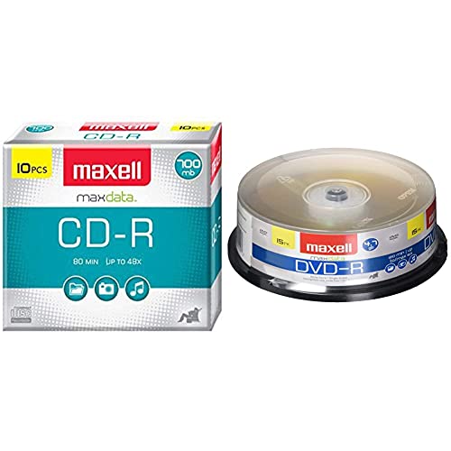 Maxell 648721 Single WriteOnce CDR 80 Minute Capacity 700Mb for Promotional Music Or Graphic Use Printable White Matte Slim Jewel