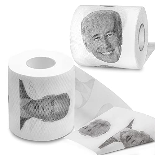 Novelty Place Joe Biden Toilet Paper Roll  Hilarious President Facial Expression Bathroom Tissue Paper  Funny Political Gag Humor Gift for Democrats or Republicans 2 Rolls 240 SheetsRoll