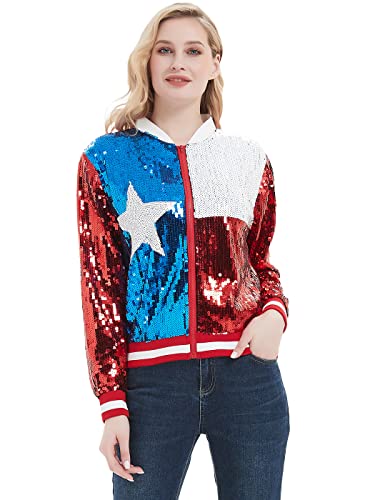 AnnaKaci LongSleeve Sequin FrontZip Jacket with Ribbed Cuffs for Women