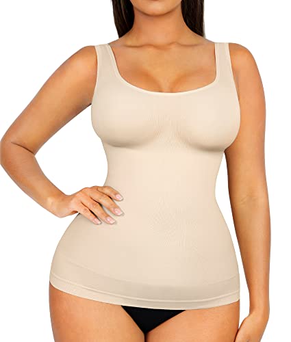 FeelinGirl Shapewear for Women Tummy Control Tank Tops Seamless Shapewear Compression Top Shaper for Everybody