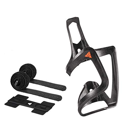 Granite Aux Carbon Fiber Bottle Cage with Strap Kit Lightweight and SideLoaded Functions Cycling Bottle Cage for Extra Water Carrying Capacity