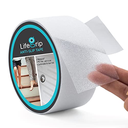 LifeGrip Anti Slip Transparent Anti Slip Tape 1 inch by 30 feet NonSlip Traction Grip Tape to Tubs Boats Stairs Clear Soft Comfortable for Bare feet 1 X 3039