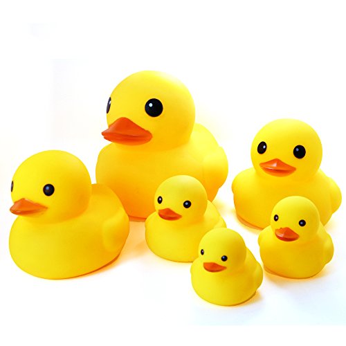 Rubber Ducky Baby Bath Toy from Novelty Place Set of 6