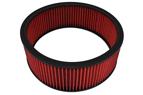 ATeam Performance  Air Filter Element Air Cleaner High Flow Replacement Washable and Reusable Round Cotton Fiber  Compatible with Buick Chevrolet GMC Ford Mopar Oldsmobile Pontiac 14X5