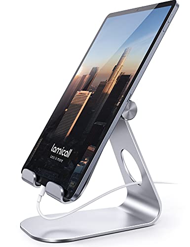 Tablet Stand Adjustable Lamicall Tablet Stand  Desktop Stand Holder Dock Compatible with Tablet Such as iPad 2018 Pro 97 105 Air Mini 2 3 4 Kindle Nexus Accessories EReader 4133939Black