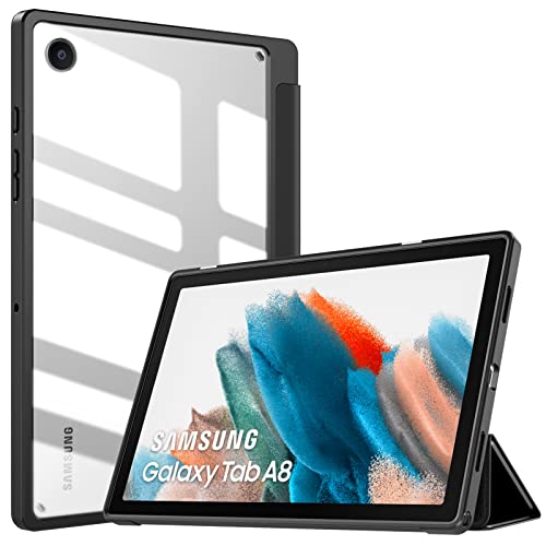 TiMOVO for Galaxy Tab A8 105 Case Samsung A8 Tablet Case 2022 SMX200 SMX205 Slim Lightweight Transparent Cover with Auto WakeSleep Feature Black