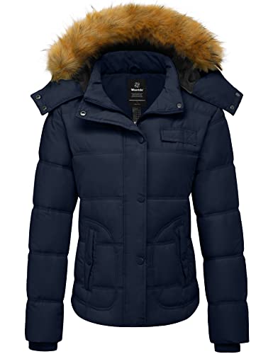 Thicker Quilted Puffer Jacket Warm Parka Coat with Hood by Wantdo for Women Winter