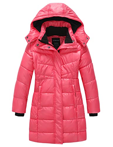 Wantdo Girl39s Puffer jacket Warm Insulated Winter Coat Lightweight WaterResistant Padded Parka with Hood