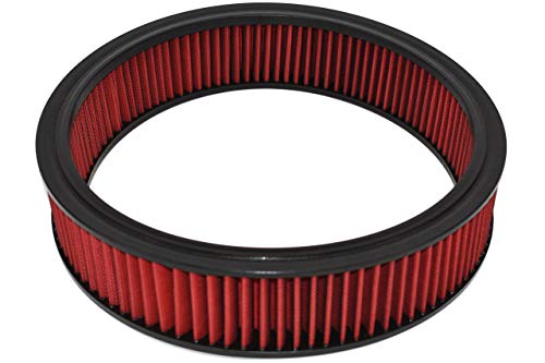 ATeam Performance  Air Filter Element Air Cleaner High Flow Replacement Washable and Reusable Round Cotton Fiber  Compatible with Chevrolet Buick GMC Ford Mopar Oldsmobile Pontiac 14X3