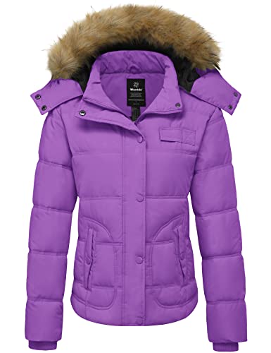 Thicker Quilted Puffer Jacket Warm Parka Coat with Hood by Wantdo for Women Winter