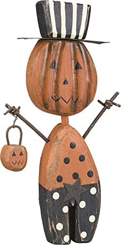 Wood Prim Chunky Jack Pumpkin Sitter 21160 by PBK for Halloween