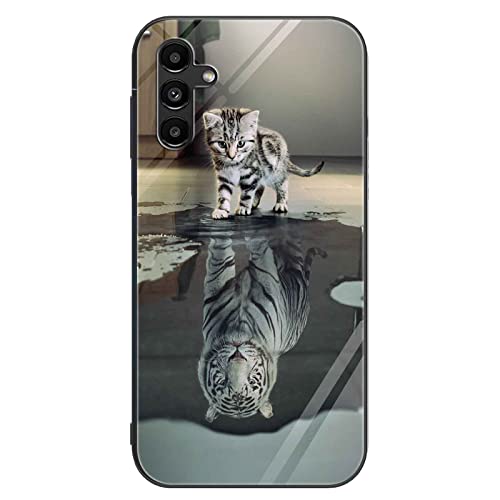 ALILANG Glass Case for Samsung Galaxy A13 4G  5G 66 inch UltraThin Stylish and Cute Animal Print Phone Cover with AntiScratch and AntiFingerprint for Samsung A13 A04S Phone Cases  Bear