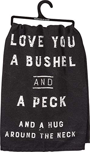 Primitives by Kathy Love You A Bushel and A Peck and A Hug Around The Neck Decorative Kitchen Towel