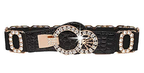 Stretch Belt for Women Luxury with Rhinestone Amiveil Stretch Waist Belts 