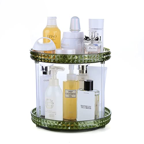 Rotating Makeup Organizer skincare organizers Bathroom Lazy Susan Organizer Perfume Organizer Spinning Cosmetics Organizer for VanityCabinets Pantry Fridge CountertopsKitchen