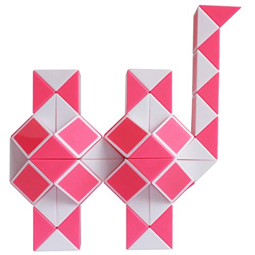 Mipartebo 72Piece Pink Magic Snake Cube Twist Puzzle a Fidget Toy for Kids of All Ages and a Perfect Stocking Stuffer