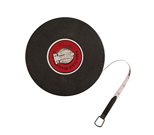 Champion Sports Closed Reel Measure Tape  Measuring Tapes with Hand Crank for Track and Field Long Jump Landscaping  Durable DualSided Measuring Reel with Feet and Meters  Multiple Lengths