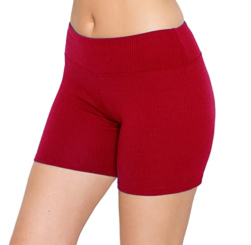 ALWAYS Women39s Ribbed Yoga Shorts  Premium Soft High Waist Rib Knit Short Pants