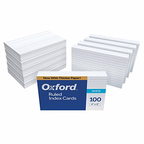 Oxford 30 1000 PK Blank Index Cards 3 x 5 White 1000 Cards 10 Packs of 100 30