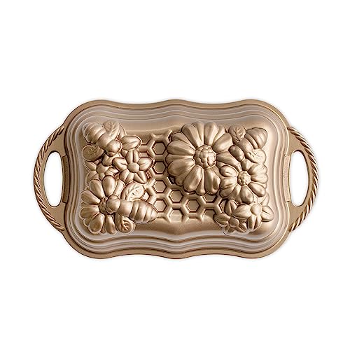 Nordic Ware Honeycomb Loaf Pan Gold