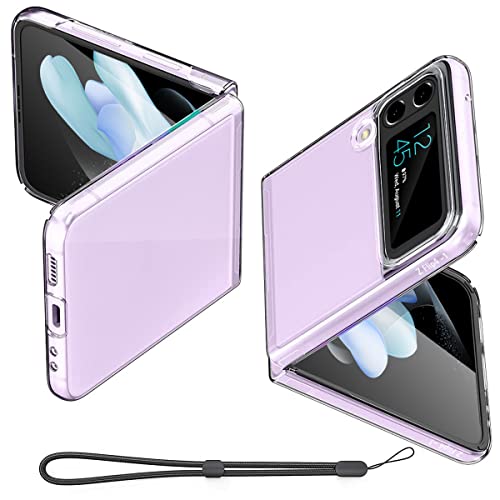 AICase for Samsung Galaxy Z Flip 4 Case with Ring Protective Slim Thin Women Girl Cute Phone Case for Samsung Galaxy Z Flip 4 5G Purple