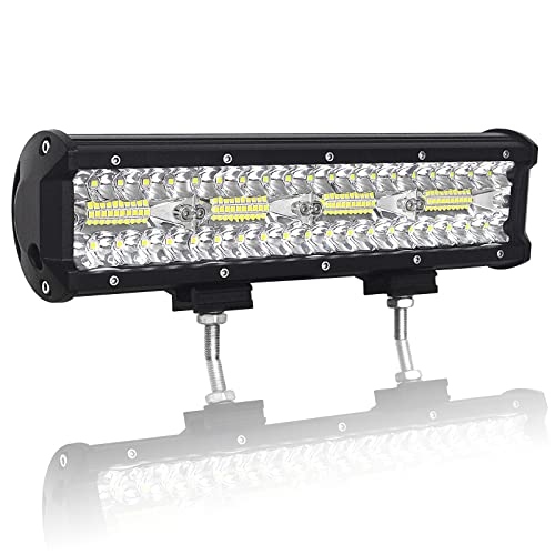 AUXTINGS 12 inch 30cm 240W Led Light Bar LED Pod Triple Light Off Road Lights Spot Flood Waterproof Combo LED Cubes Rocks for offroad truck ATV UTV SUV 12V 24V DC