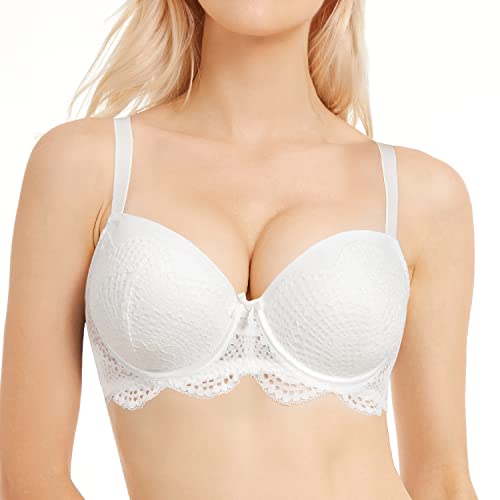 Wingslove Women39s Lace Push Up Bra Beauty Back Underwire Balconette Bra